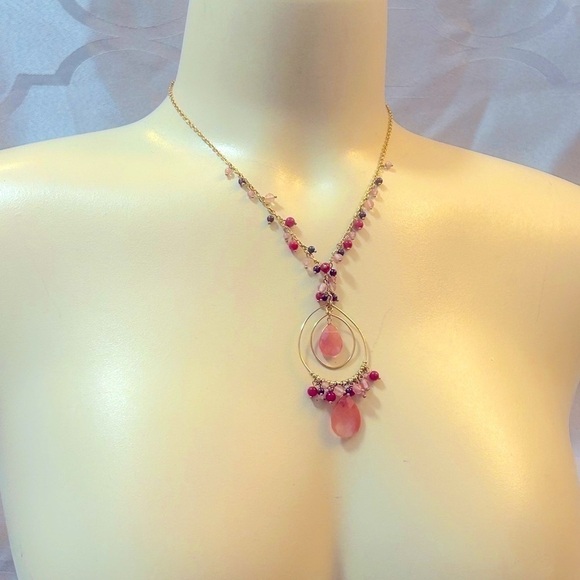 Women’s pretty boho beads and stone necklace in excellent condition. - Picture 2 of 6